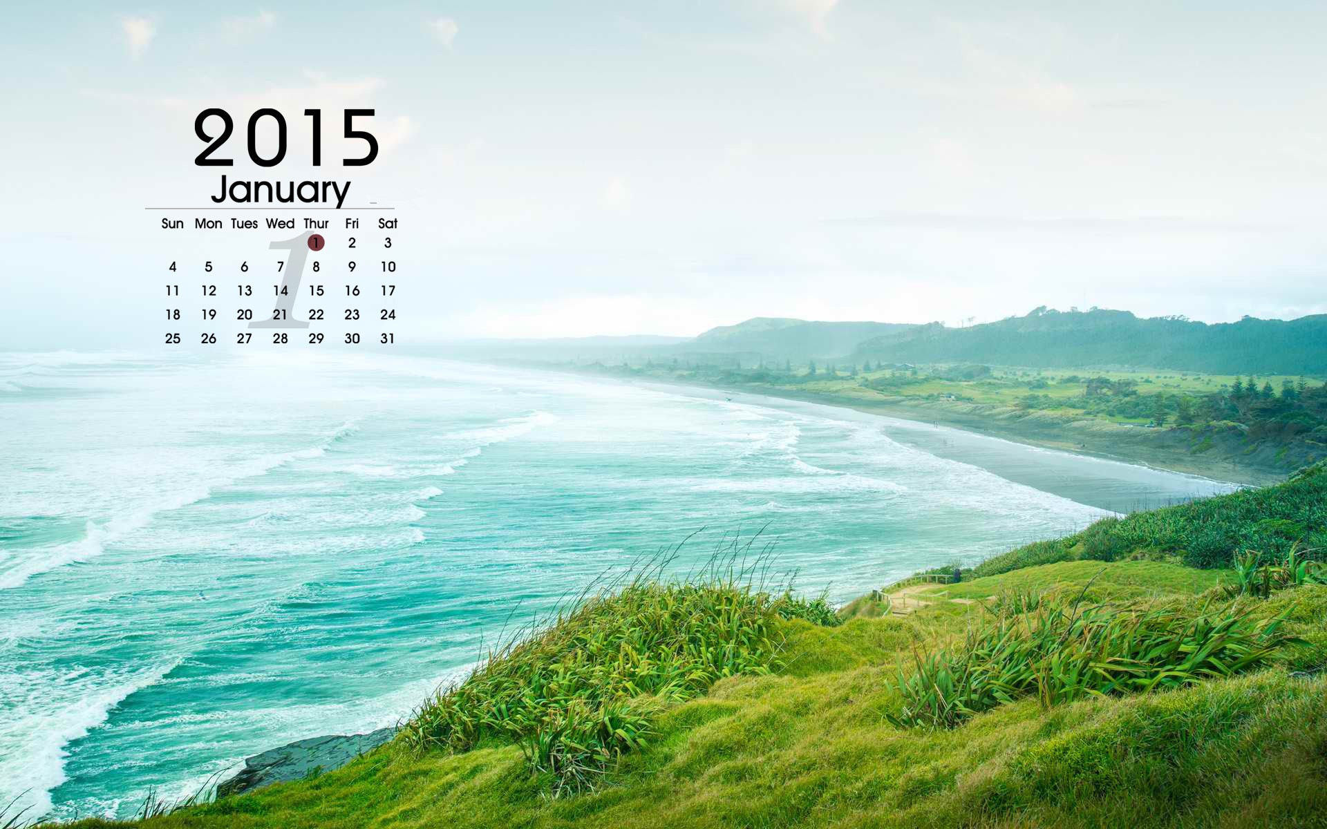 01. 2015 kalendář tapety (1) #16 - 1920x1200