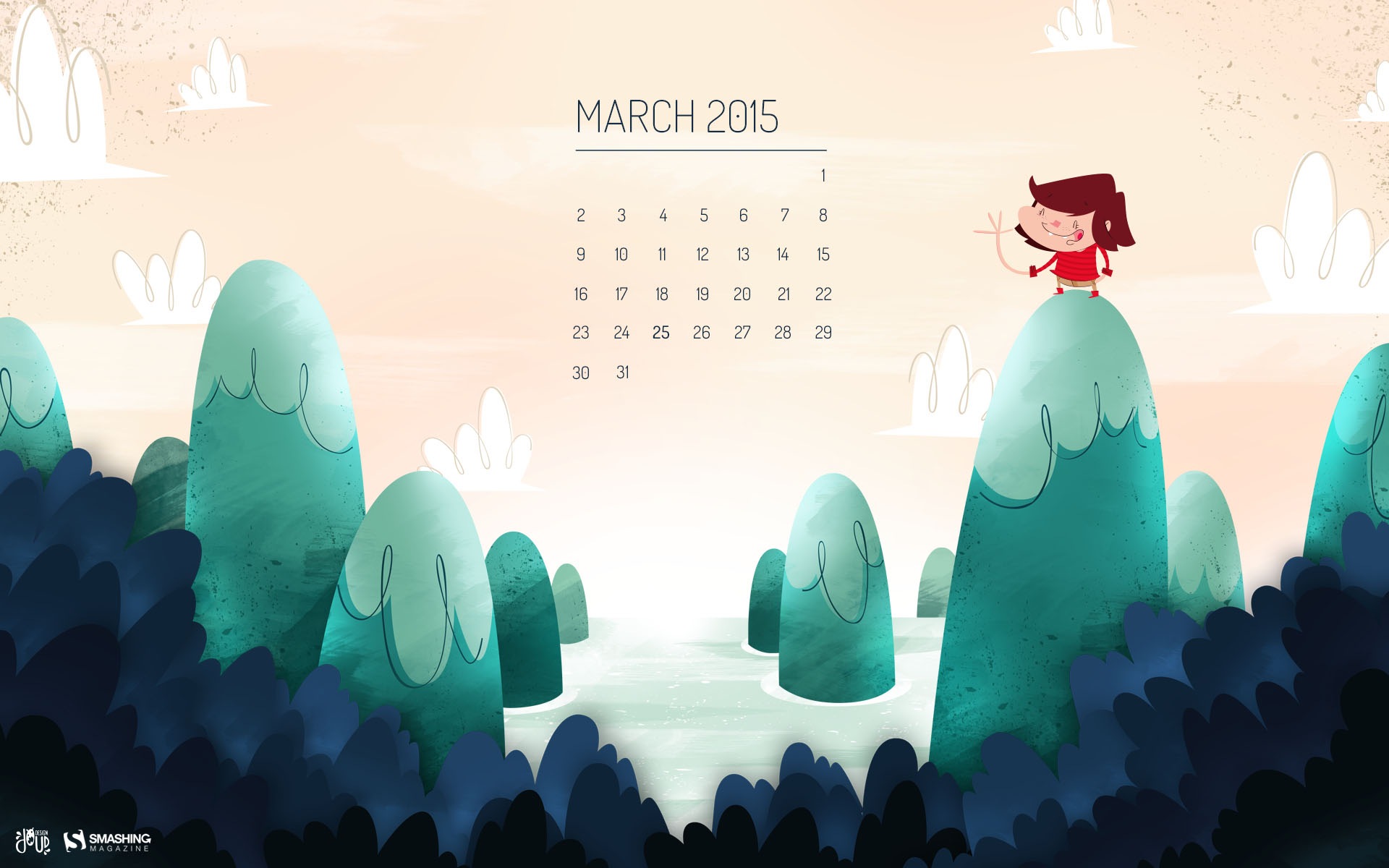 March 2015 Calendar wallpaper (2) #10 - 1920x1200