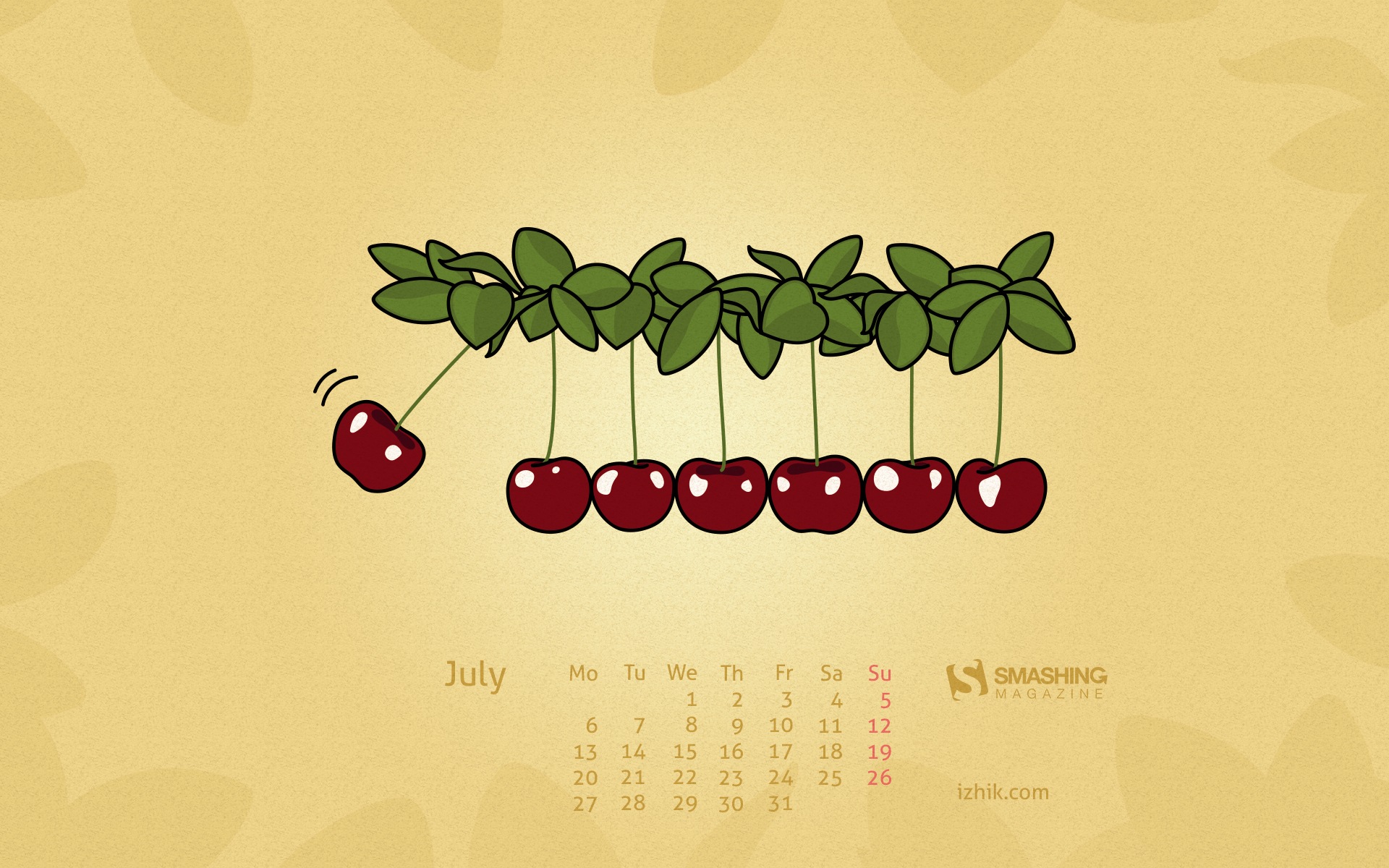 2015年7月 月曆壁紙(二) #17 - 1920x1200