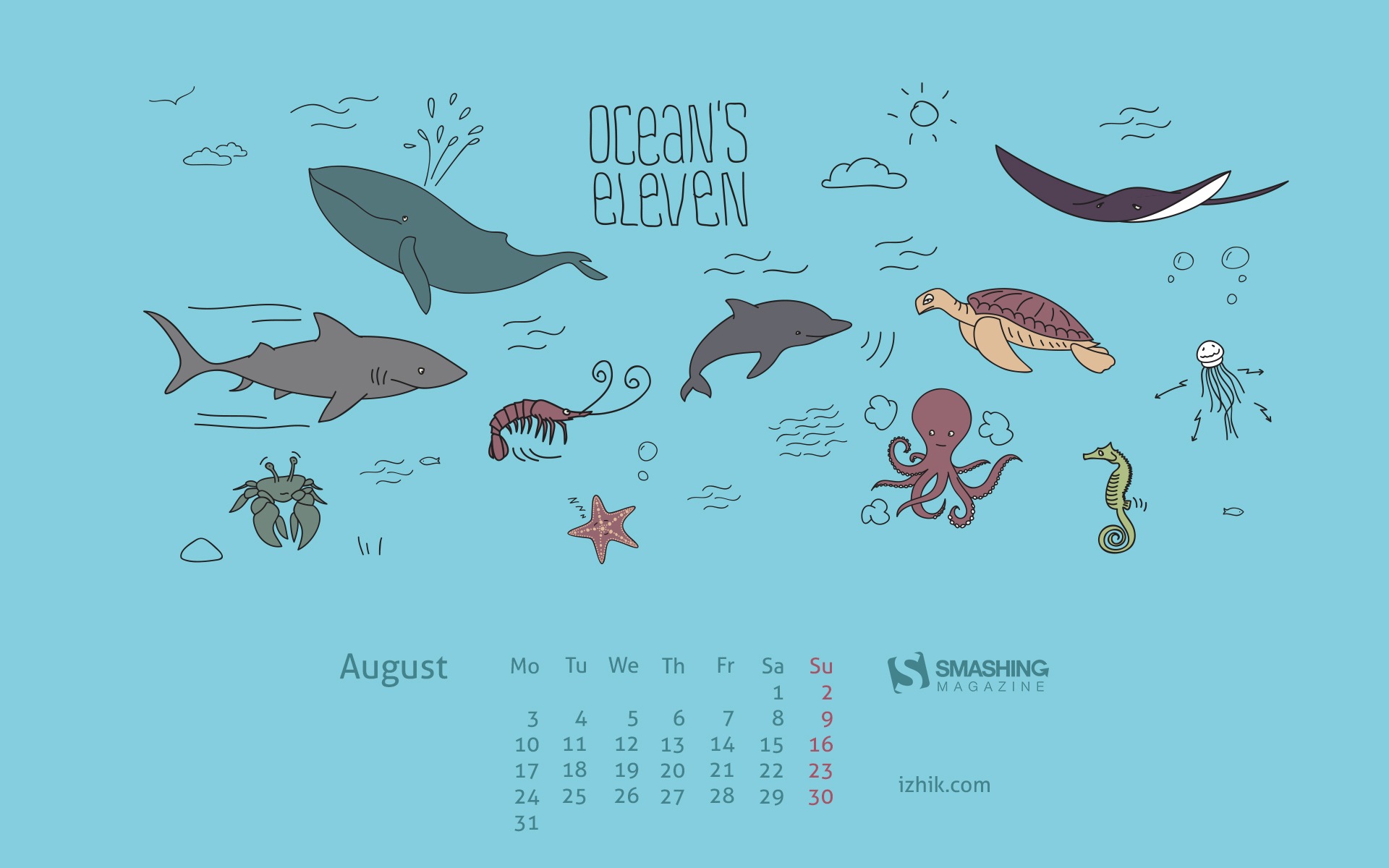 August 2015 Kalender Wallpaper (2) #20 - 1920x1200