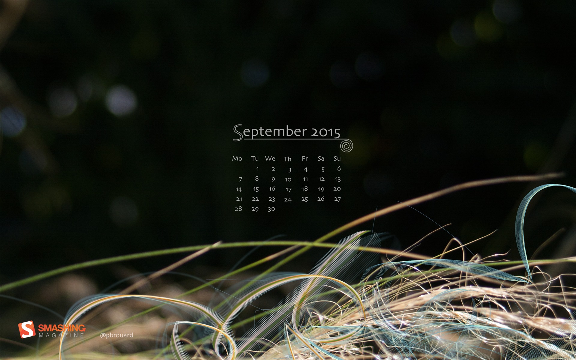 2015年9月 月曆壁紙(二) #19 - 1920x1200
