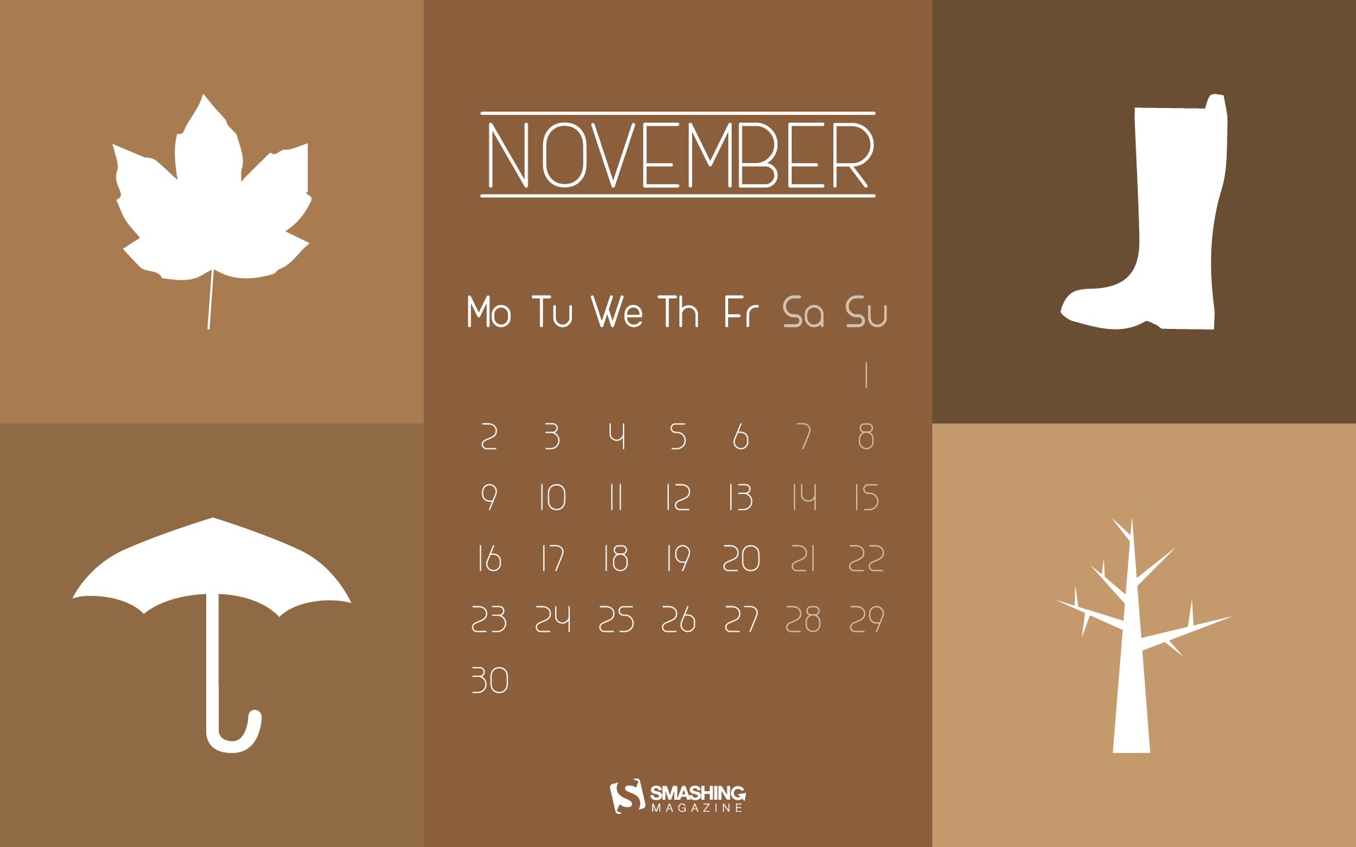 November 2015 Calendar wallpaper (2) #12 - 1920x1200