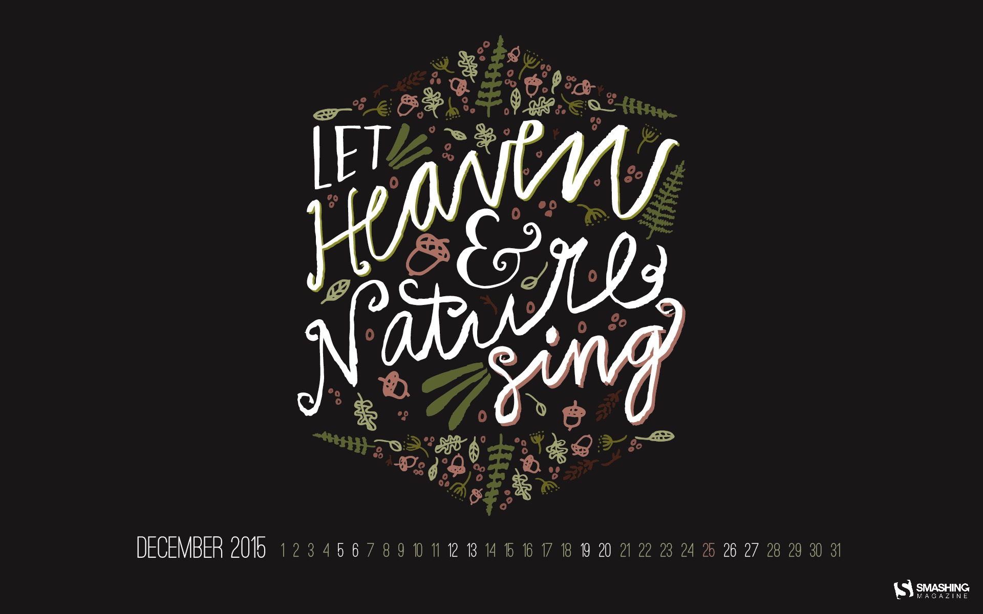 2015年12月 月曆壁紙(二) #6 - 1920x1200