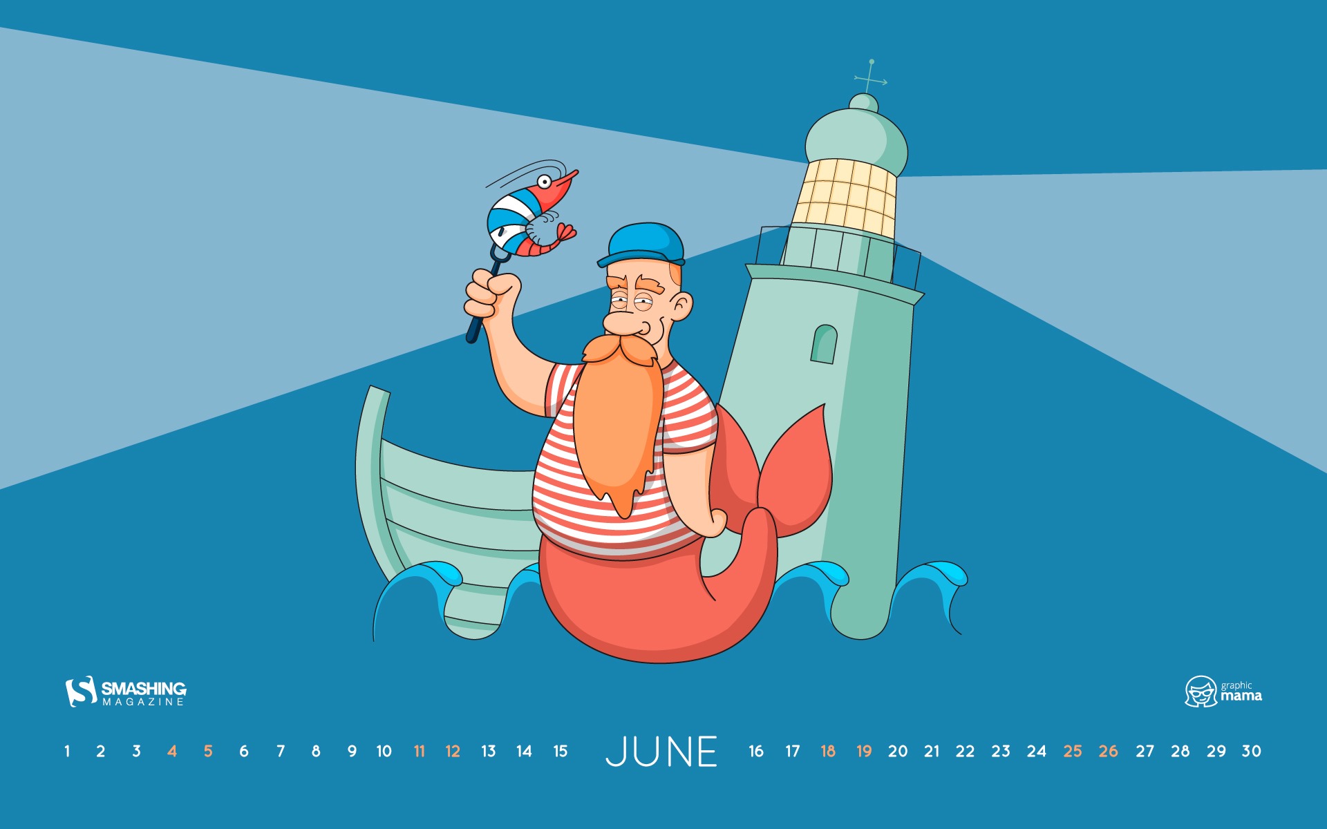 De junio de el año 2016 fondo de pantalla de calendario (2) #14 - 1920x1200