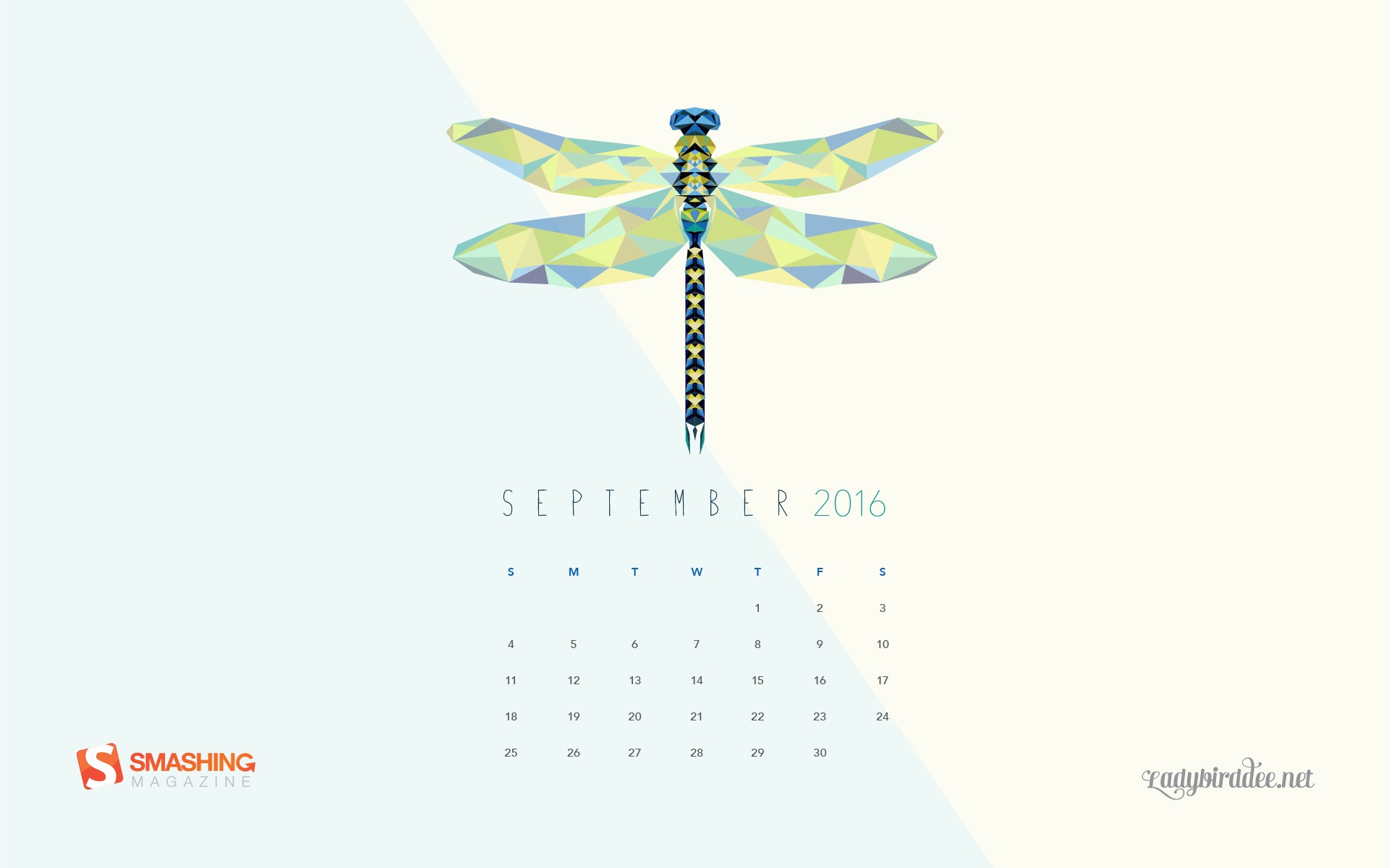 September 2016 Kalender Wallpaper (2) #14 - 1920x1200