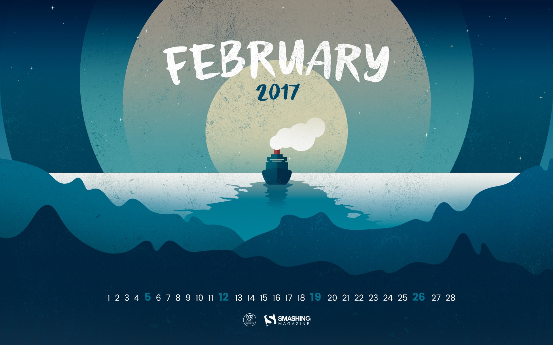 Fondo de escritorio de calendario de febrero de 2017 (2) #2 - 1920x1200