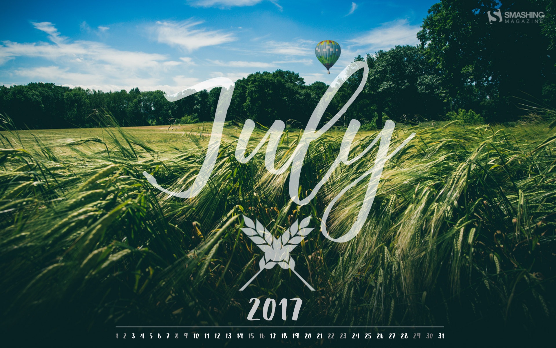 July 2017 calendar wallpaper #10 - 1920x1200