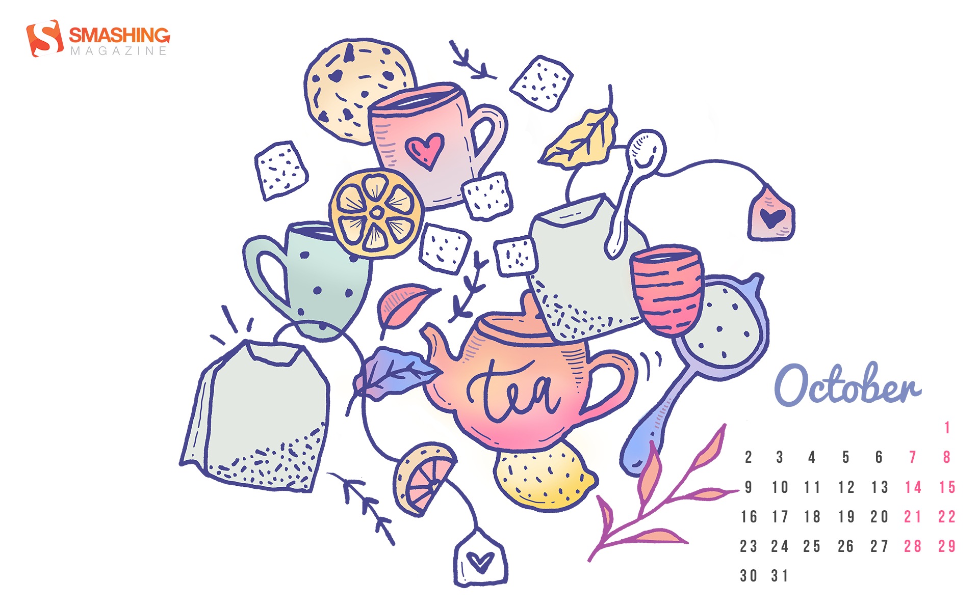 October 2017 calendar wallpaper #24 - 1920x1200