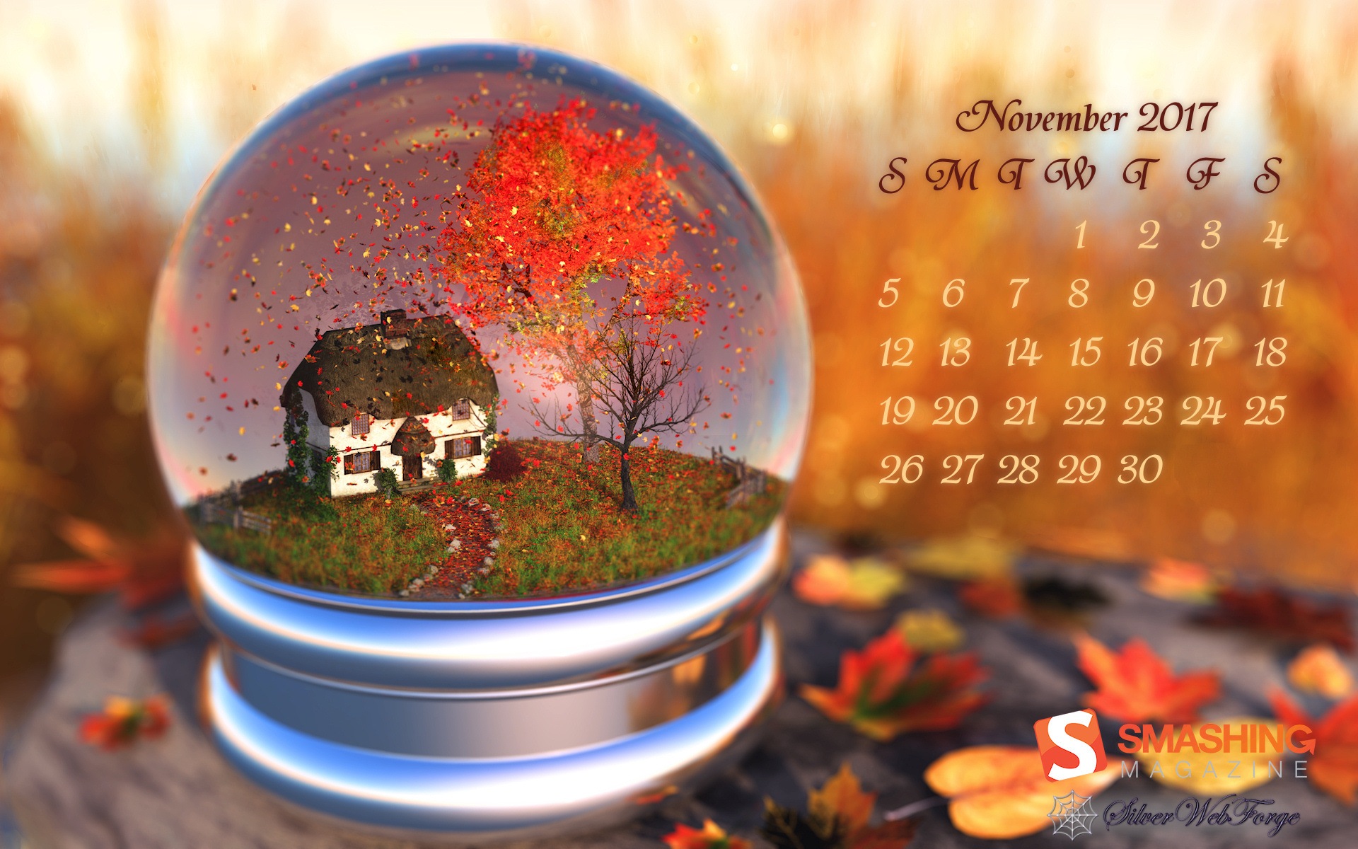 November 2017 calendar wallpaper #14 - 1920x1200