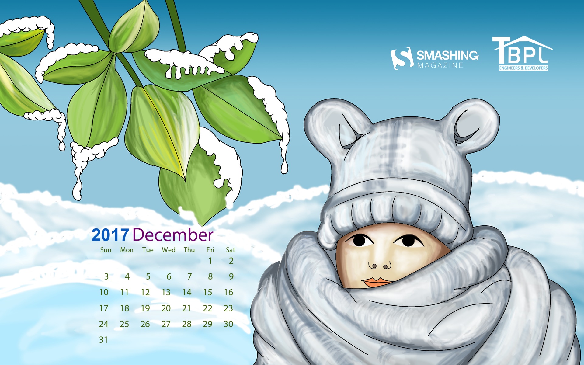 December 2017 Calendar Wallpaper #24 - 1920x1200