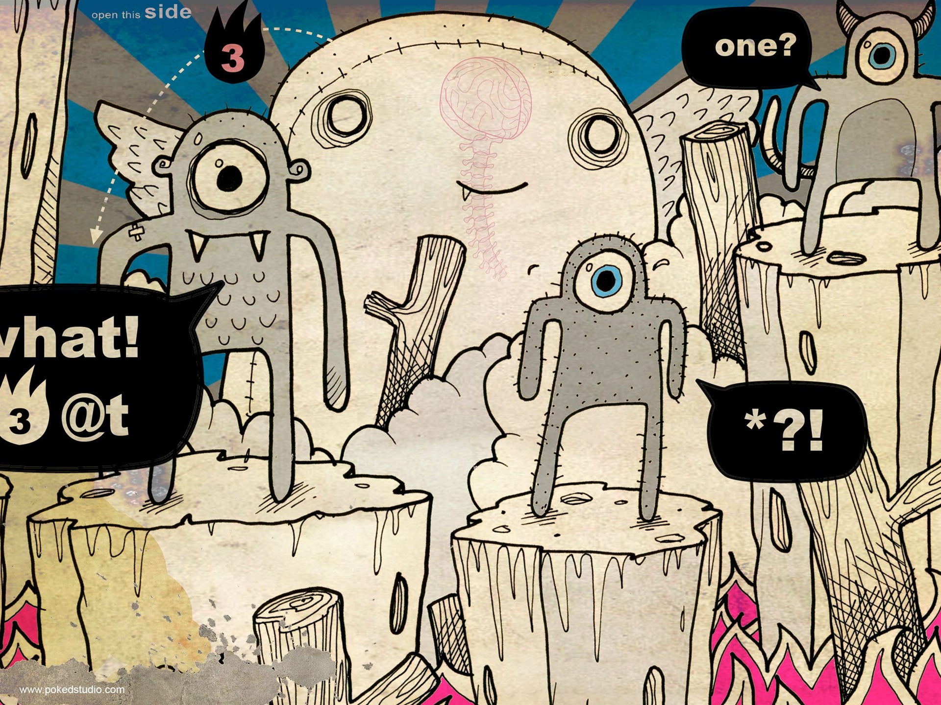 Poked Studio 潮流插畫設計壁紙 #4 - 1920x1440