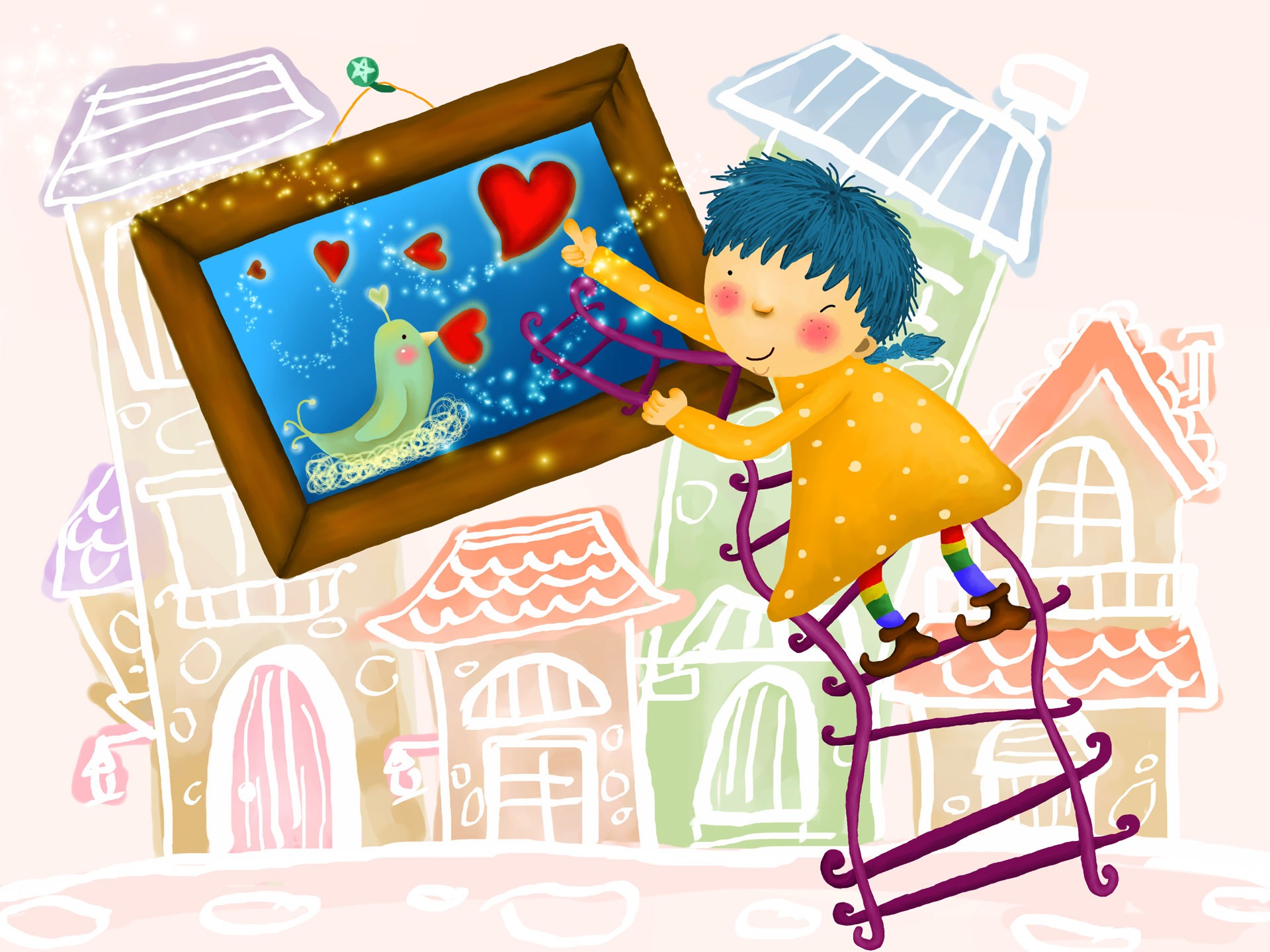 Large cartoon wallpaper (2) #4 - 1920x1440