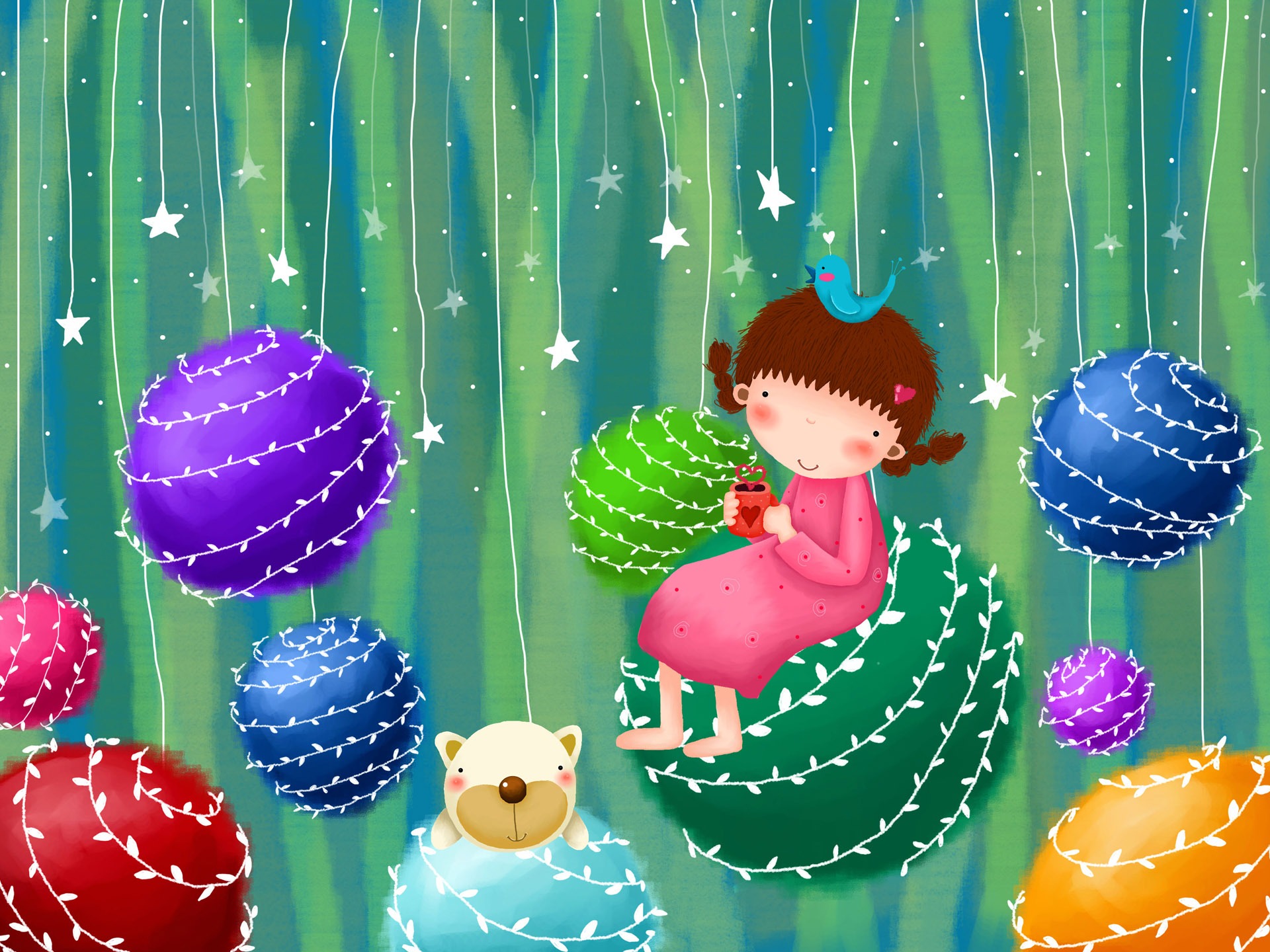 Large cartoon wallpaper (2) #11 - 1920x1440
