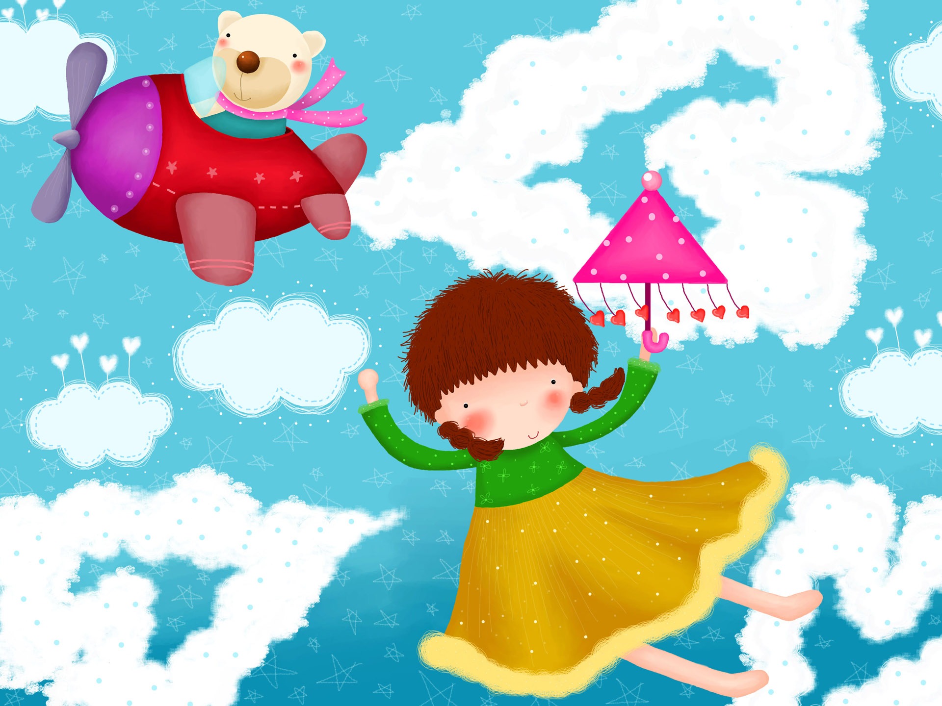 Large cartoon wallpaper (2) #13 - 1920x1440