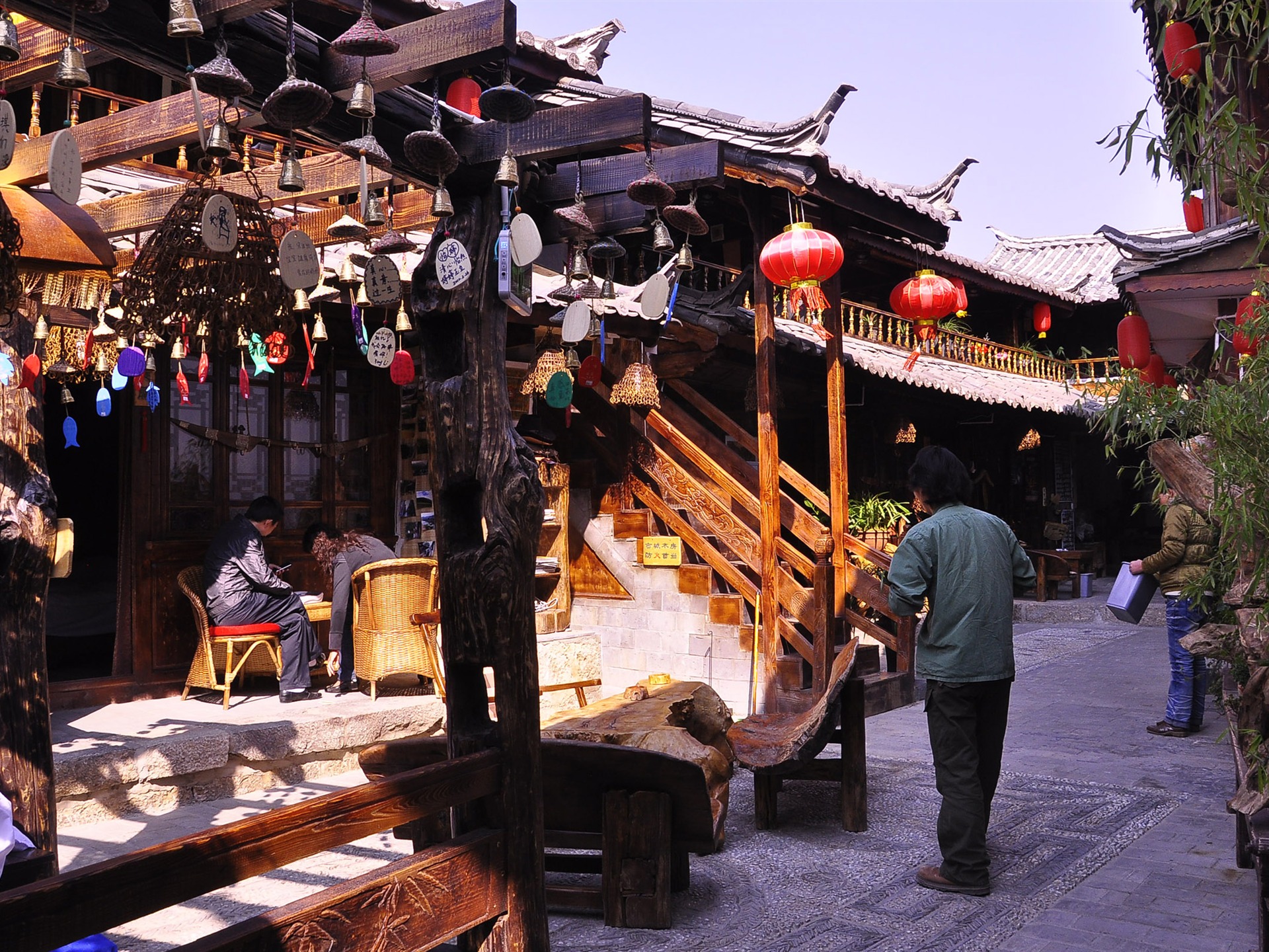 Starobylé město Lijiang atmosféra (1) (starý Hong OK práce) #13 - 1920x1440