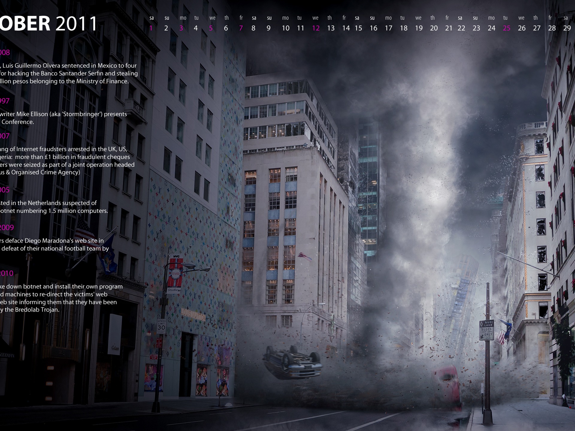 2011年10月 月曆壁紙(一) #2 - 1920x1440