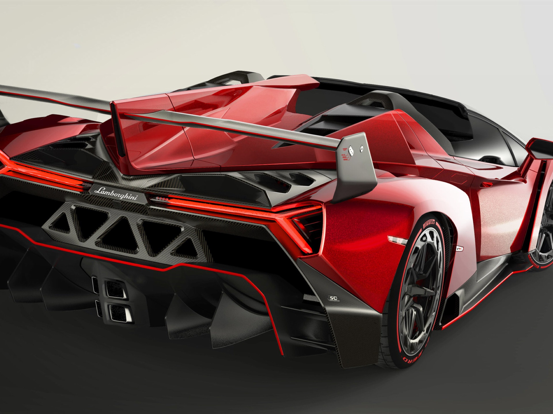 2014 Lamborghini Roadster Veneno rojo supercar HD wallpapers #1 - 1920x1440