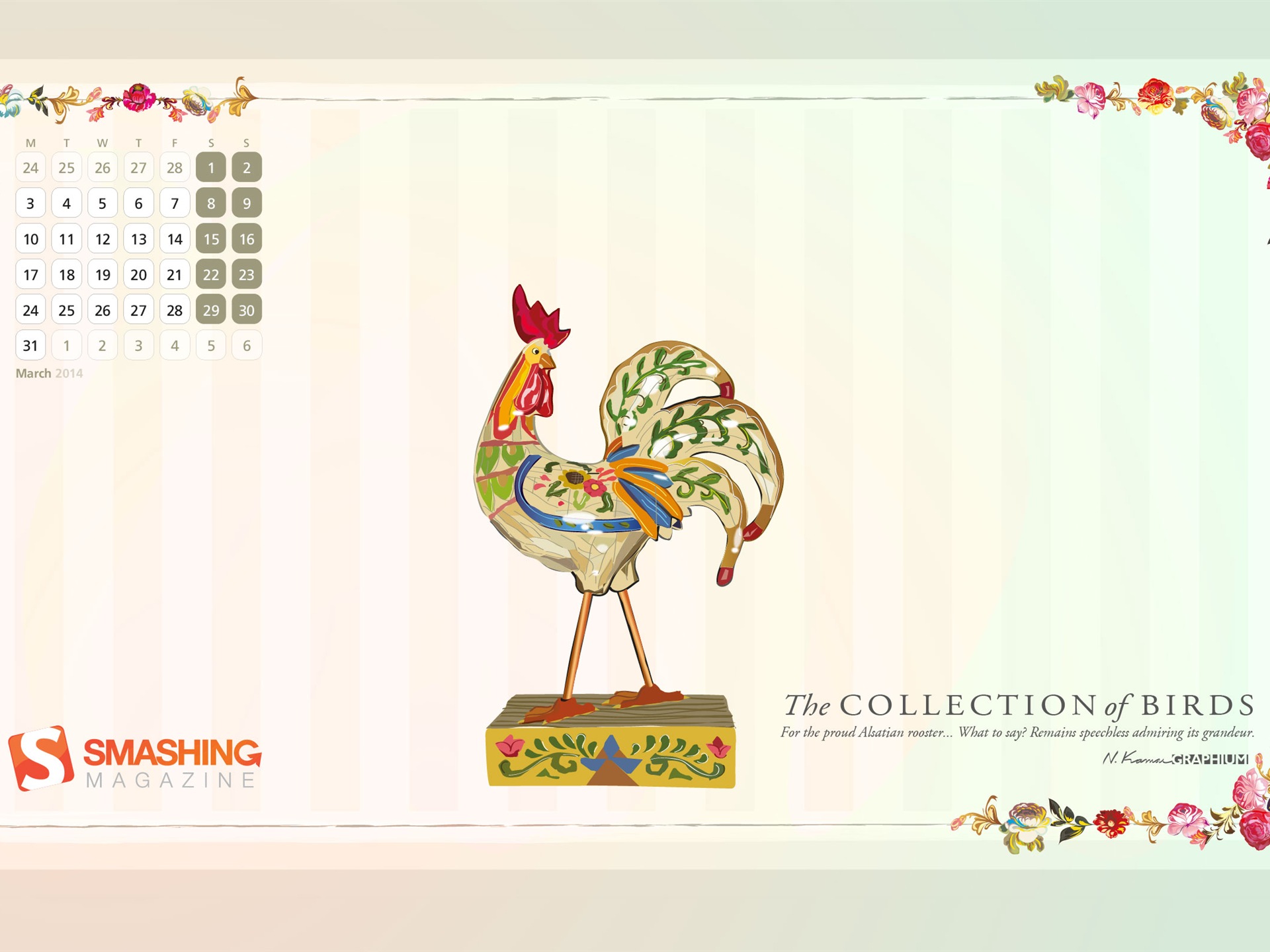 2014年3月 月曆壁紙(二) #13 - 1920x1440