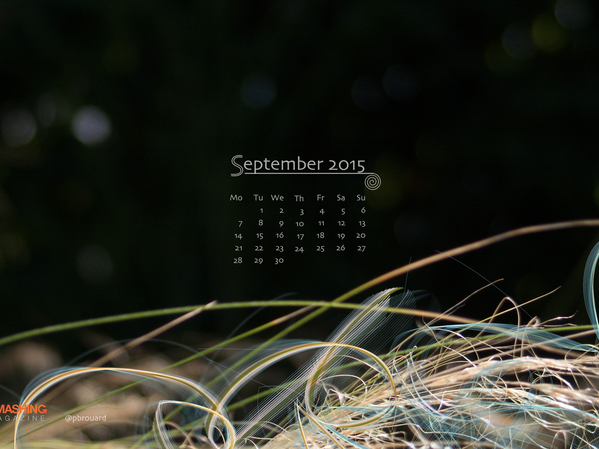 2015年9月 月曆壁紙(二) #19 - 1920x1440