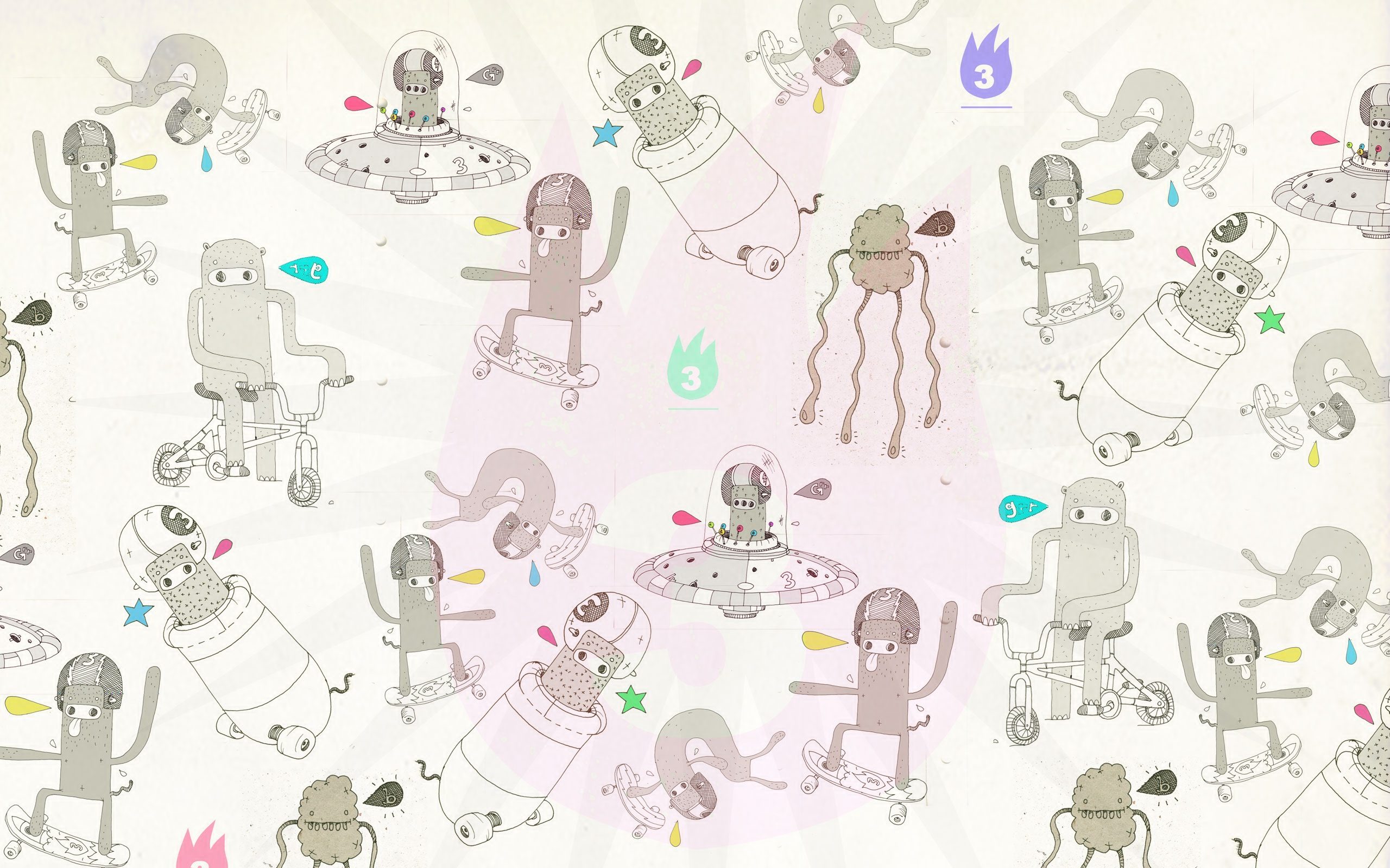 Poked Studio 潮流插畫設計壁紙 #17 - 2560x1600