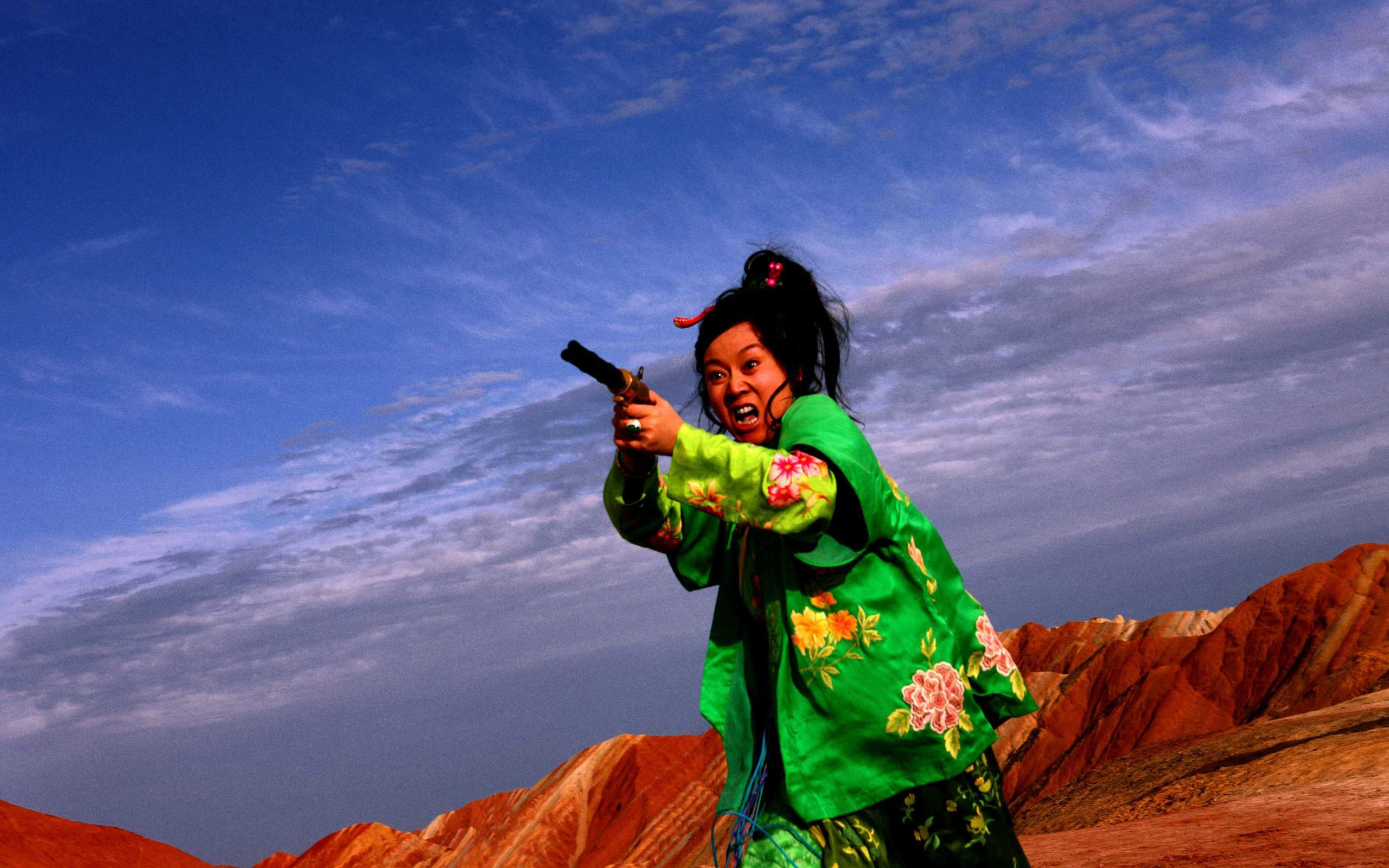 Une femme, un fusil et un fond d'écran HD Noodle Shop #14 - 2560x1600