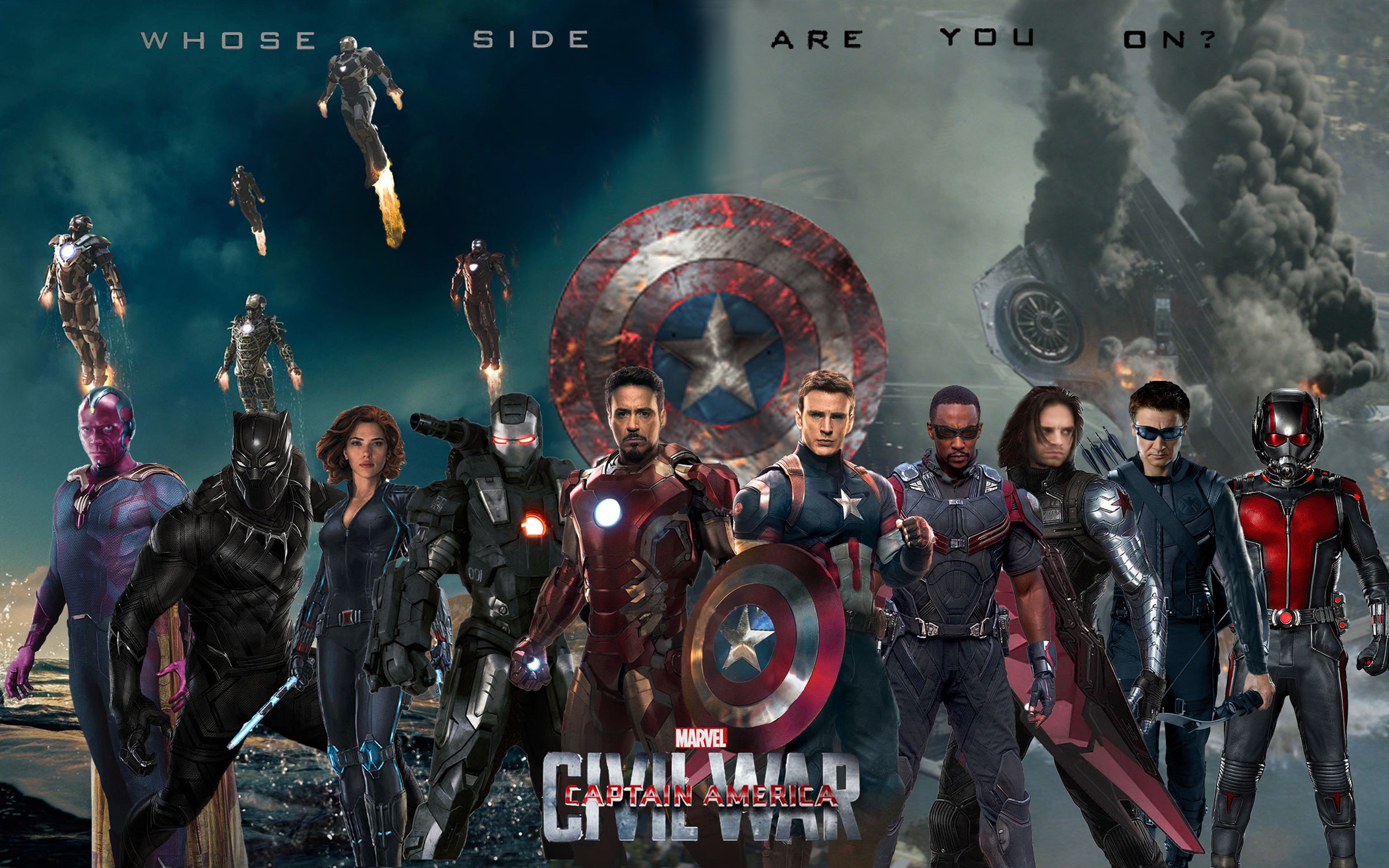Capitán América: guerra civil, fondos de pantalla de alta definición de películas #11 - 2560x1600