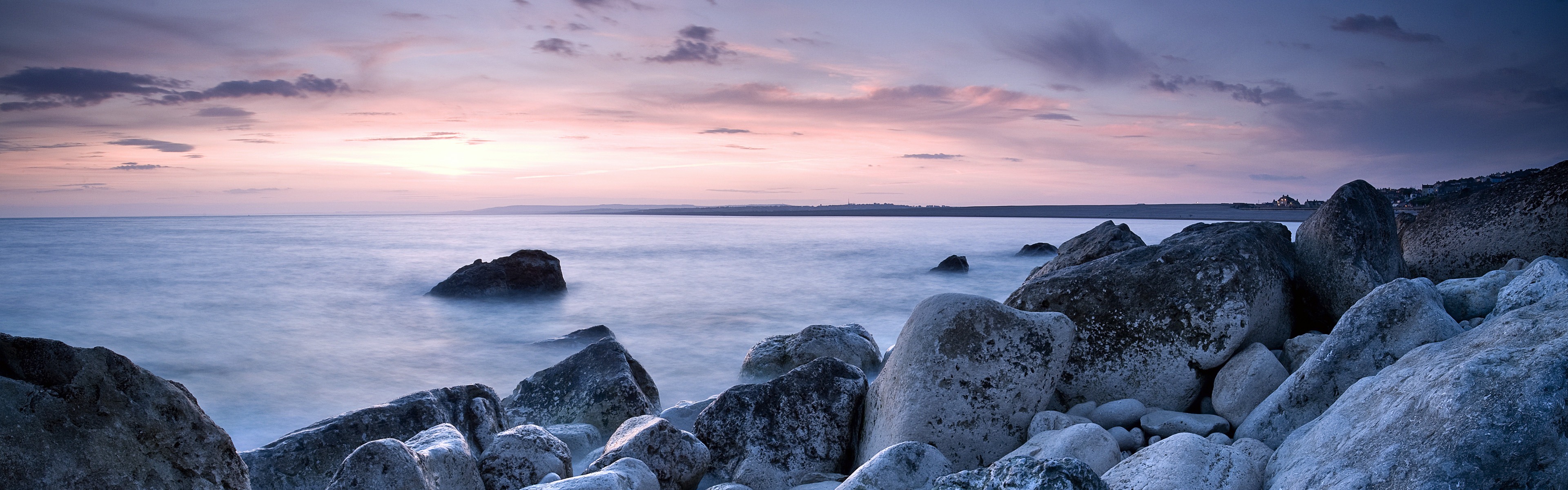 Windows 8 官方全景主題壁紙，城市風光，大橋，地平線 #20 - 3840x1200