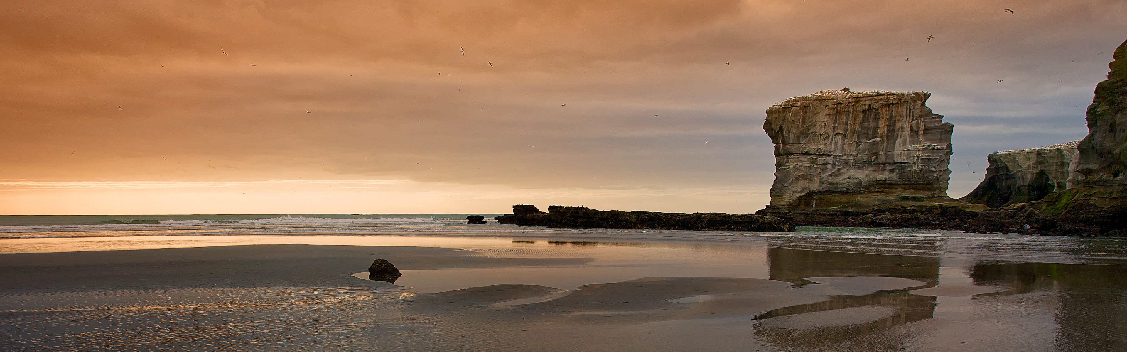 Krásná pláž západ slunce, Windows 8 panoramatické, širokoúhlé tapety #9 - 3840x1200