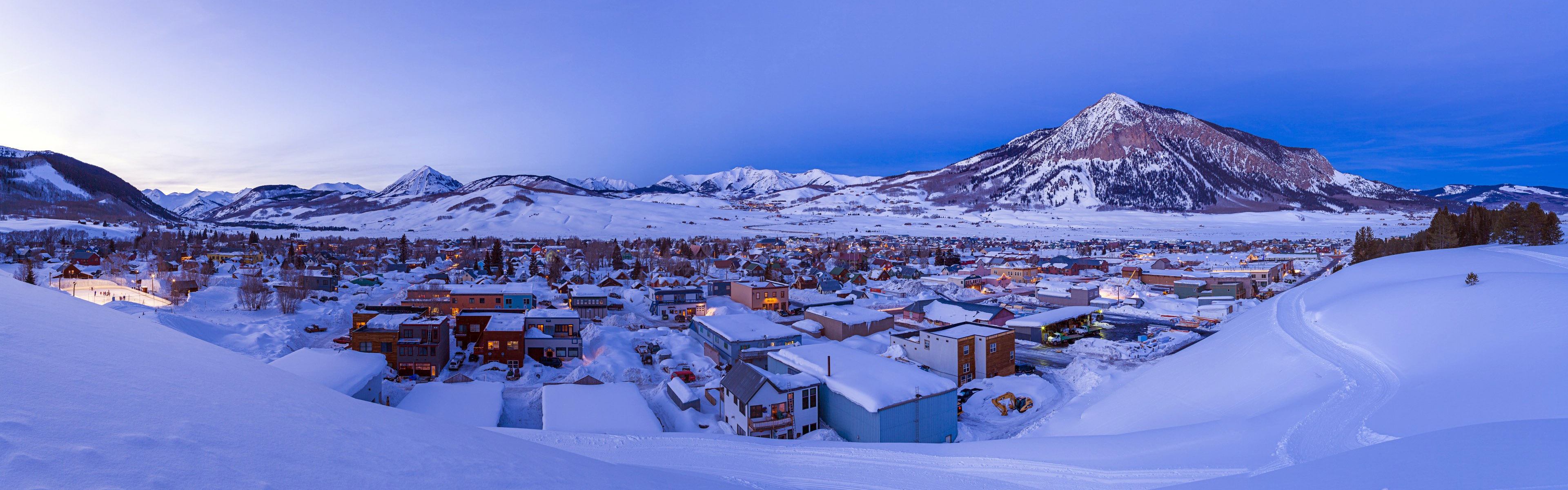 美しい寒い冬の雪、Windows 8のパノラマワイドスクリーンの壁紙 #4 - 3840x1200