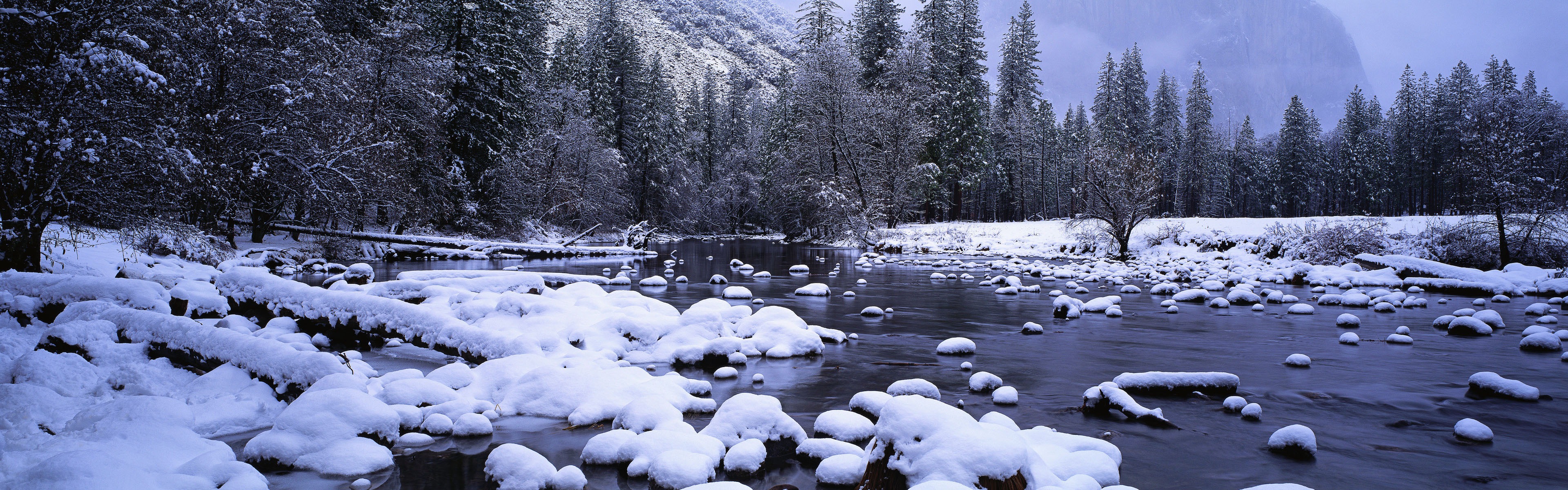 Beautiful cold winter snow, Windows 8 panoramic widescreen wallpapers #10 - 3840x1200