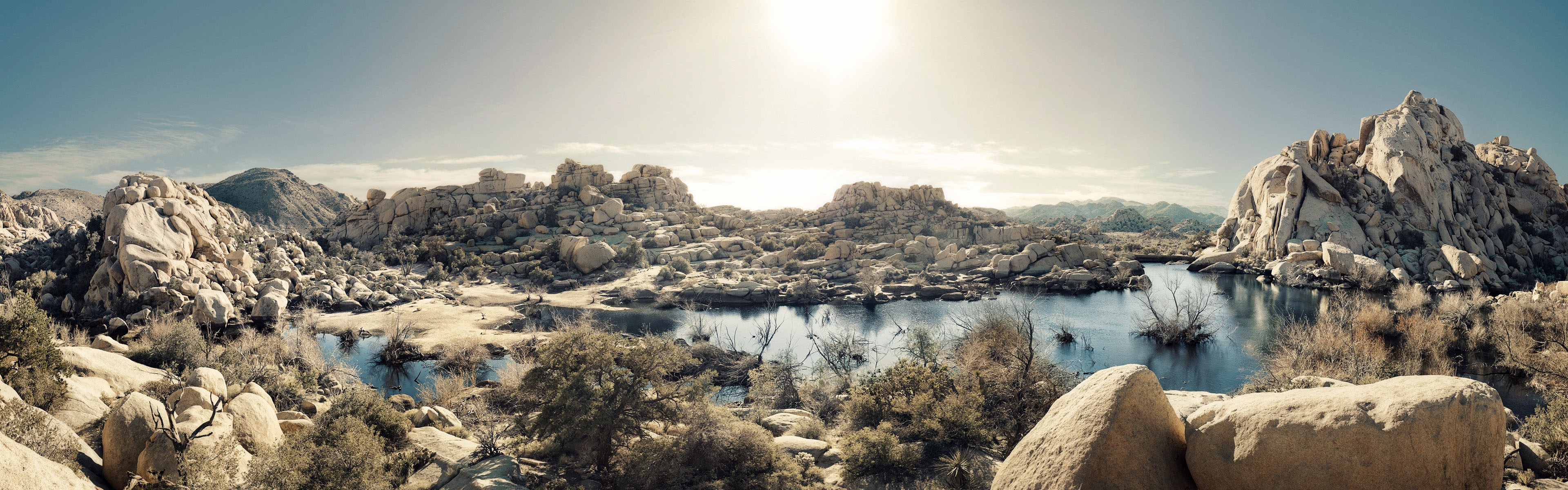 炎熱乾旱的沙漠，Windows 8 全景寬屏壁紙 #3 - 3840x1200