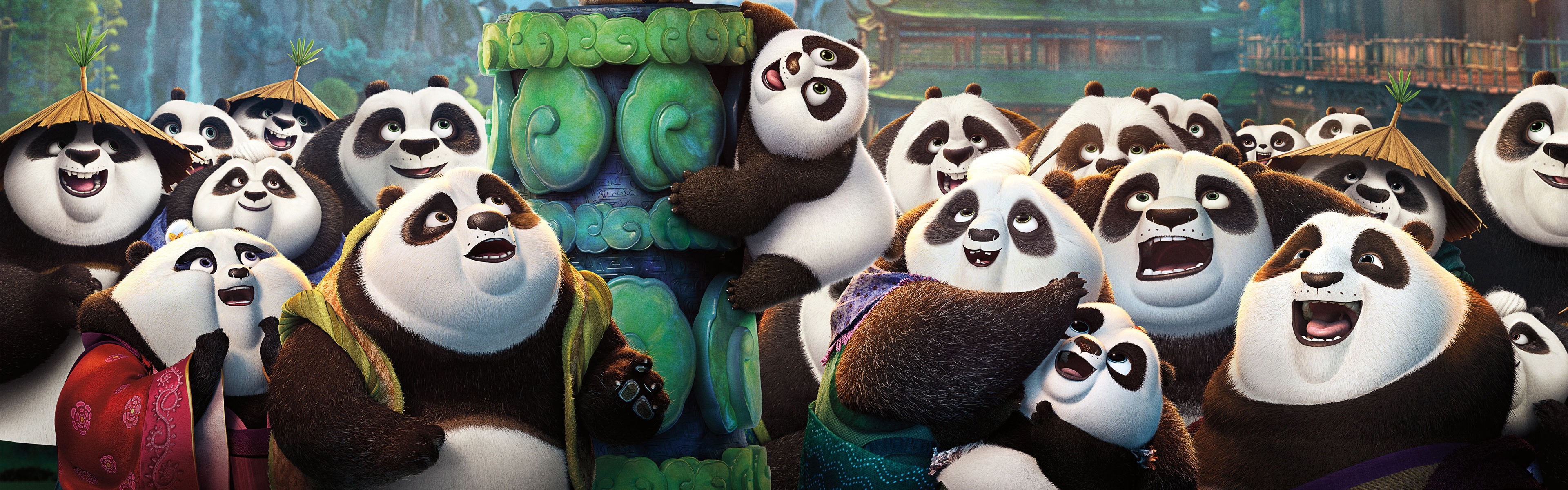 Kung Fu Panda 3, HD film tapety na plochu #7 - 3840x1200