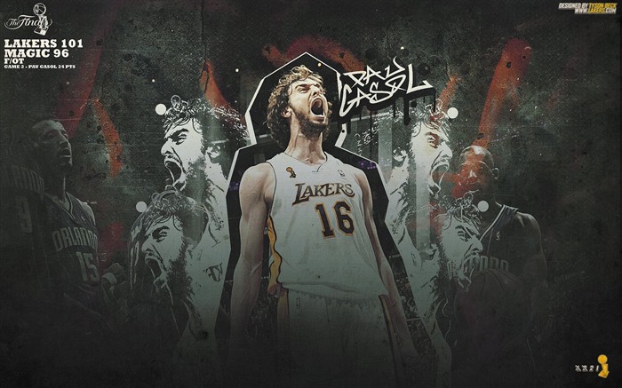 NBA2009總冠軍湖人隊壁紙 #12