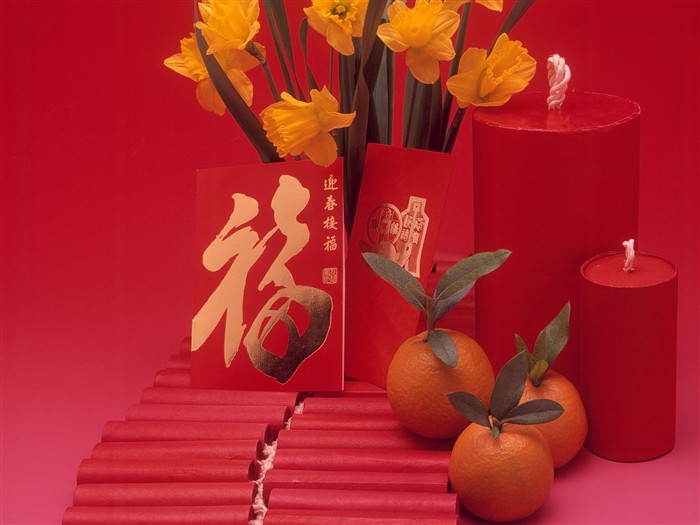 Čína Vítr slavnostní červená tapeta #9