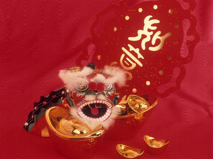 Čína Vítr slavnostní červená tapeta #22