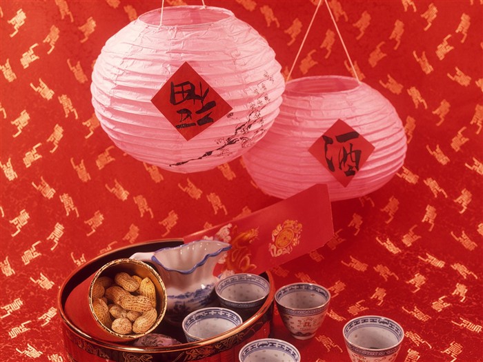 中国風お祭り赤壁紙 #47