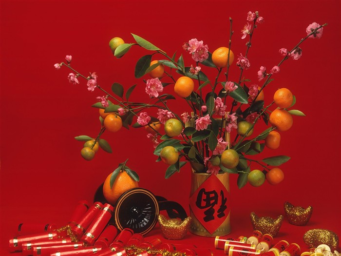 China Viento rojo festivo fondo de pantalla #49
