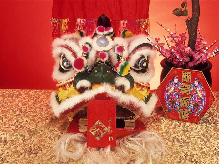 Vent de la Chine papier peint rouge festive #51