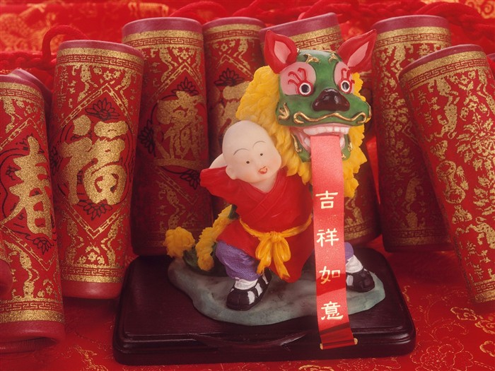 Vent de la Chine papier peint rouge festive #55