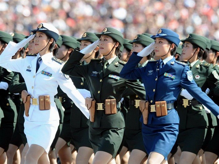國慶60週年閱兵女兵壁紙 #1