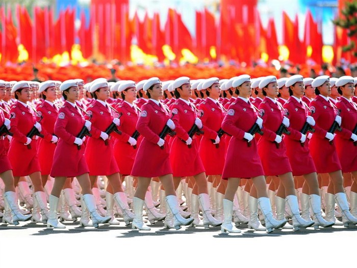 National Day Parade zum 60. Jahrestag der weiblichen Tapete #4