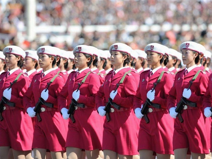 National Day military parade on the 60th anniversary of female wallpaper #9