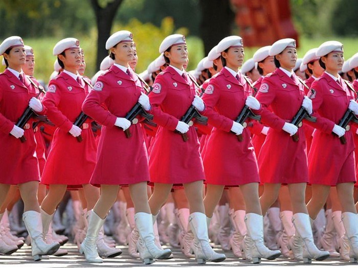 National Day military parade on the 60th anniversary of female wallpaper #12