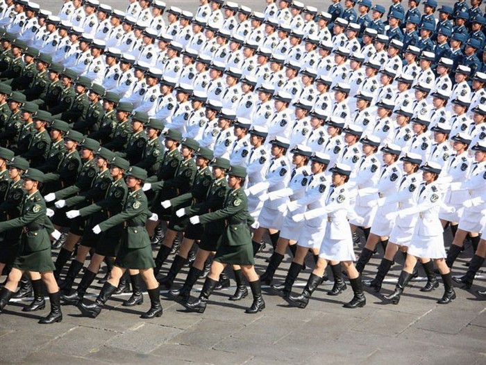 National Day military parade on the 60th anniversary of female wallpaper #13