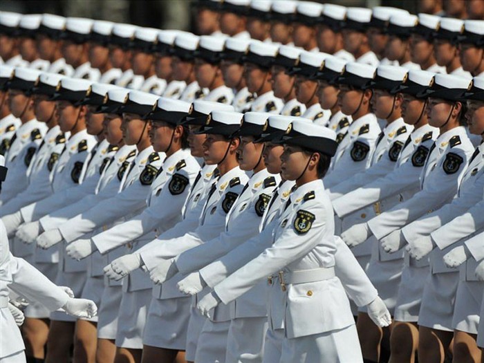 National Day military parade on the 60th anniversary of female wallpaper #18