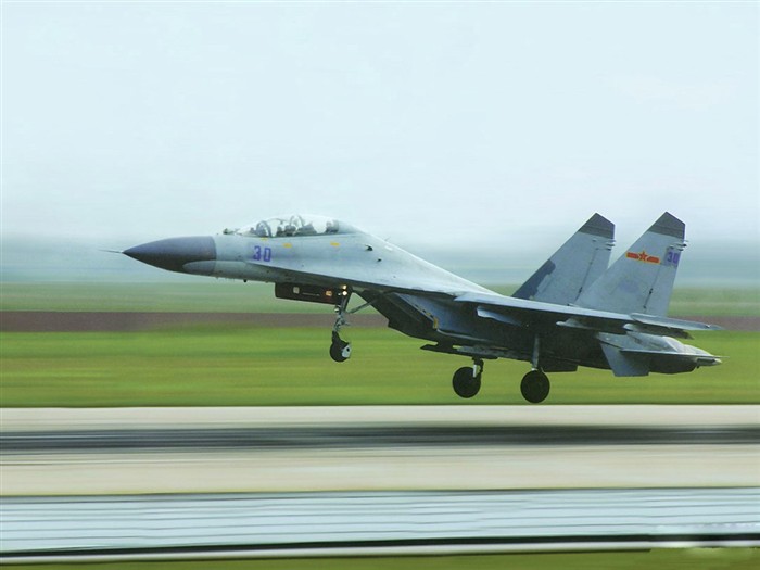 F de fabricación china-11 de combate aviones de papel tapiz #2