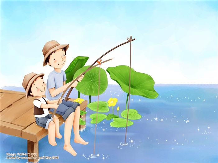 Father's Day theme of South Korean illustrator wallpaper #2