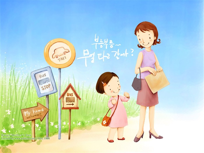 Mother's Day Thema des südkoreanischen Illustrator Tapete #1