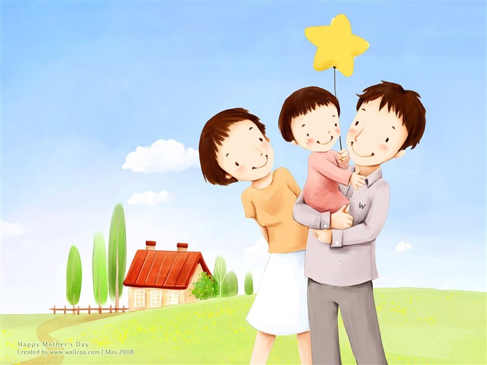 Mother's Day theme of South Korean illustrator wallpaper #2