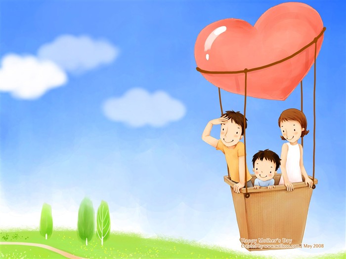 Mother's Day theme of South Korean illustrator wallpaper #3